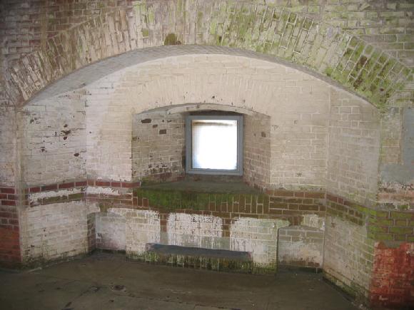 One of the guarded windows on the 2nd floor